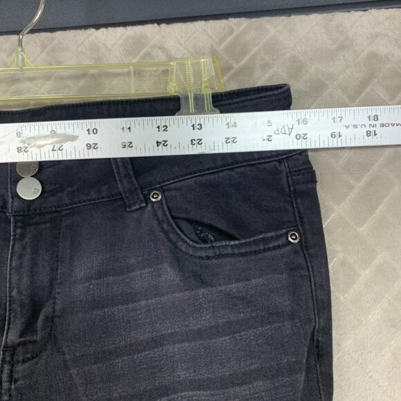 NY&C Soho Womans 8 Denim Jeans Black Ombre Boyfriend Mid Rise Distressed Stretch - Picture 6 of 15